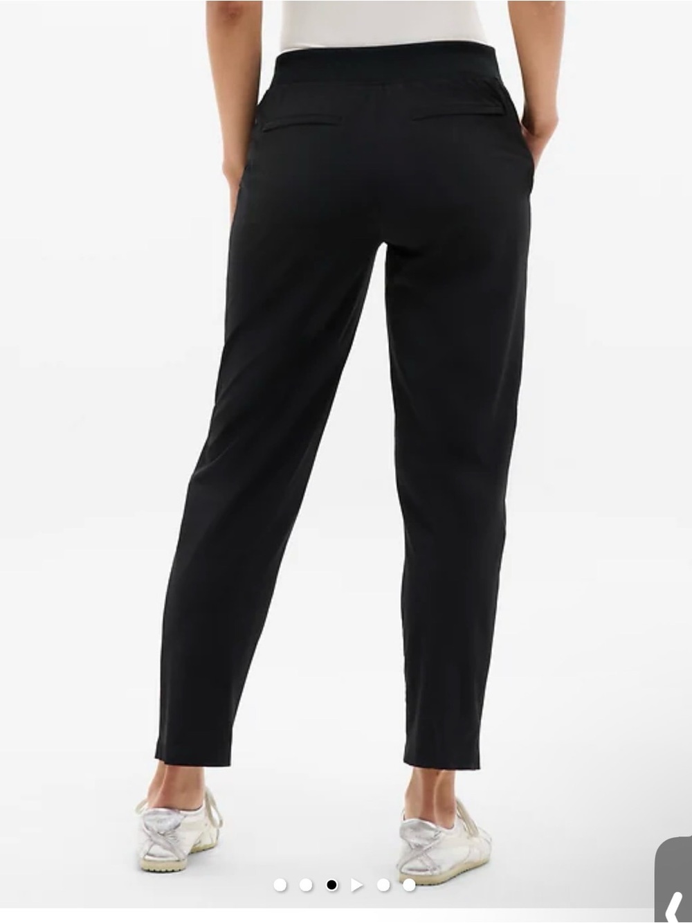 Athleta Black Brooklyn Ankle-Length Pull-On Tapered Pants